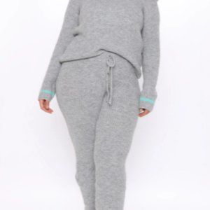 Gray Knit Lounge Pant Set Size 2X Never Worn NWT